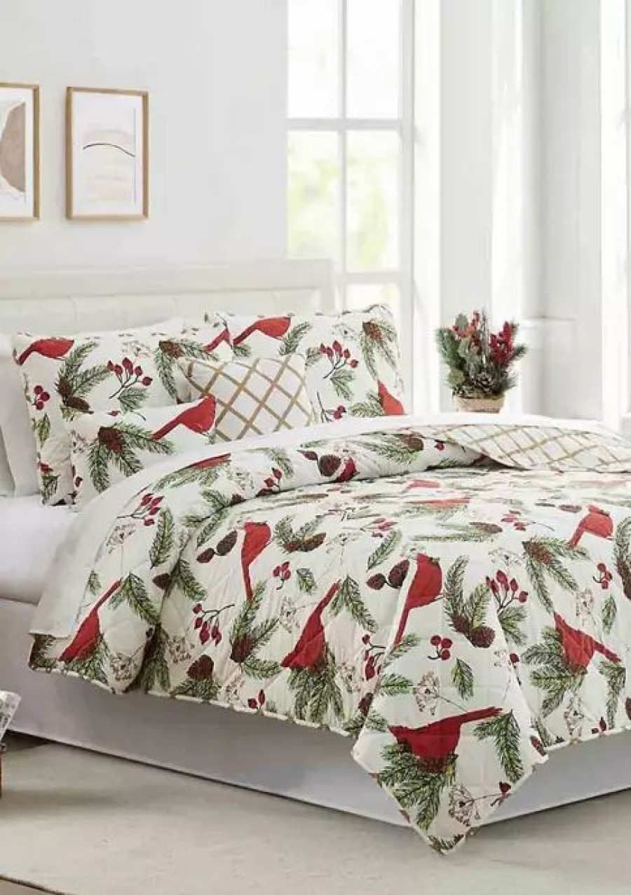 Bed & Bath * | New Modern. Southern. Home. Cardinal Quilt Set Multi