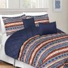 Bed & Bath * | Budget Modern. Southern. Home. Lodge Stripe 3-Piece Quilt Set Navy