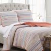 Bed & Bath * | New Modern. Southern. Home. Water'S Edge Stripe Mini Set Coral Multi