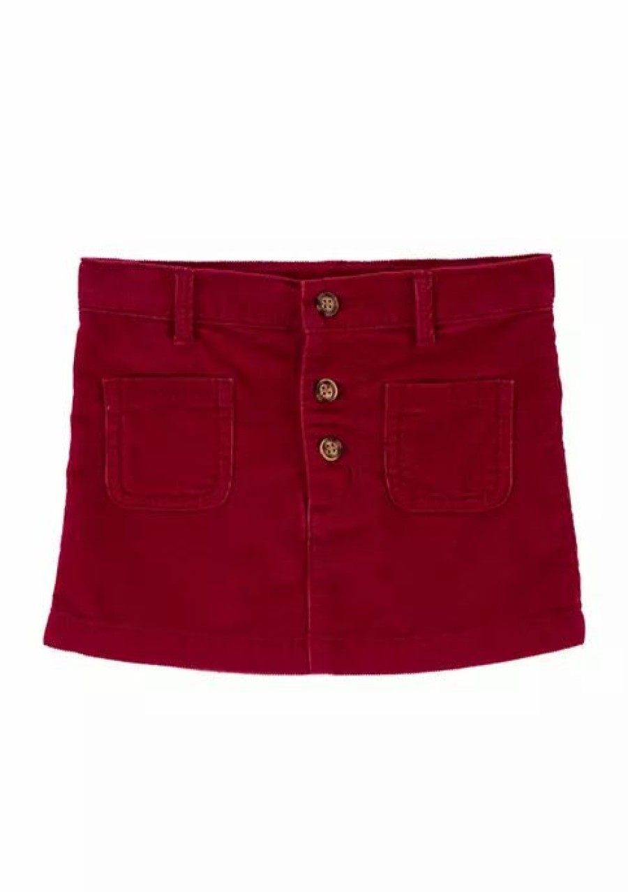 Kids * | Buy Carter'S Toddler Girls Red Corduroy Skirt Red (600)