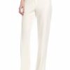 Women * | Wholesale Kasper Women'S Solid Trousers Vanilla Ice