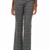 Women * | Buy Kasper Women'S Flare Leg Plaid Pants Royal Blue Combo