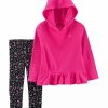 Kids * | Wholesale Carter'S Baby Girls 2-Piece Peplum Thermal Pant Set Assorted (