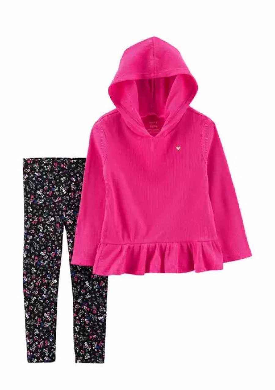 Kids * | Wholesale Carter'S Baby Girls 2-Piece Peplum Thermal Pant Set Assorted (