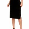 Women * | Best Sale Kasper Women'S Velvet Pencil Skirt Black