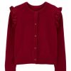 Kids * | Best Reviews Of Carter'S Toddler Girls Red Cardigan Red (600)