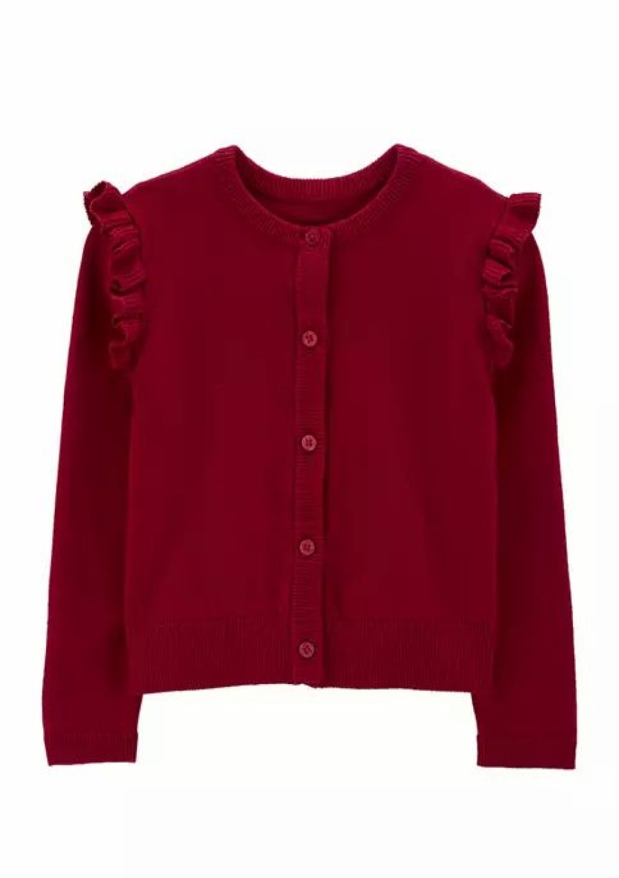 Kids * | Best Reviews Of Carter'S Toddler Girls Red Cardigan Red (600)