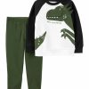 Kids * | Best Pirce Carter'S Baby Boys Black And Green Dino Set Assorted