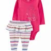 Women * | Discount Carter'S Toddler Girls 2-Piece Bodysuit Pant Set Pink (650)