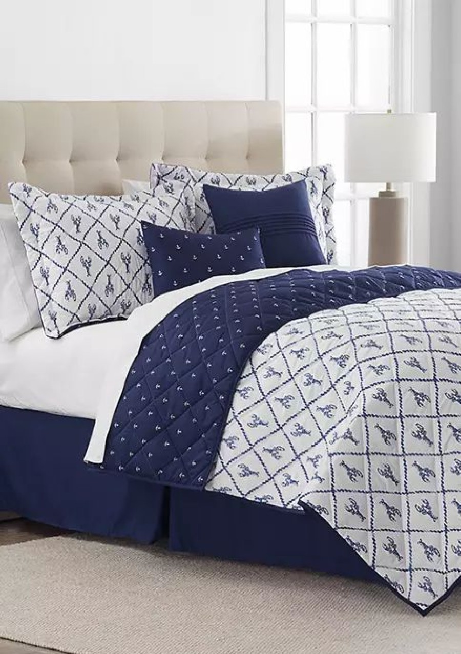 Bed & Bath * | Outlet Modern. Southern. Home. Lobster 6 Piece Comforter Set White