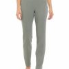 Women * | Discount Kasper Women'S Pull On Slim Ankle Stretch Crosshatch Pants Sea Stone