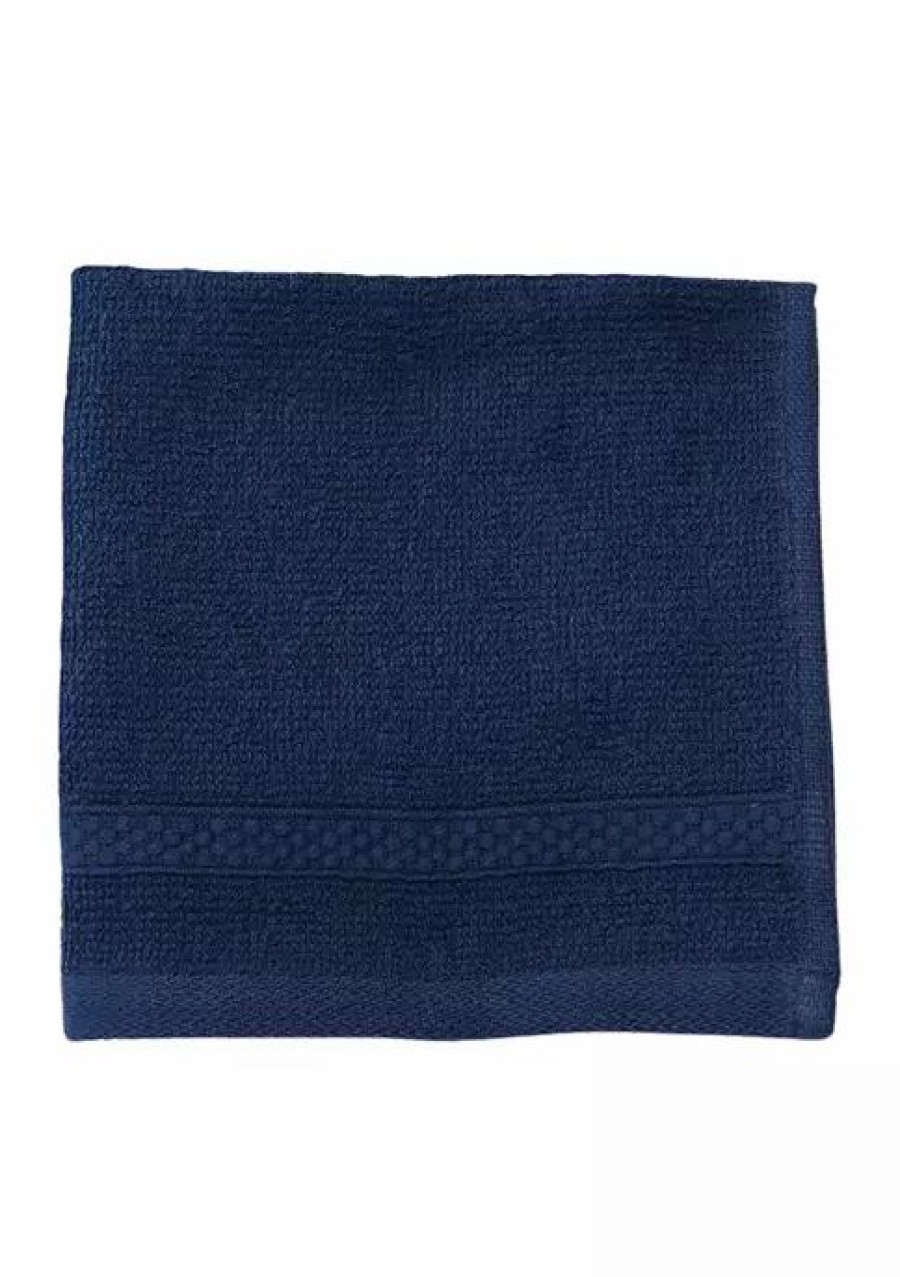 Bed & Bath * | Cheap Modern. Southern. Home. Basic Cotton Washcloth Dk Blue