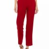 Women * | Discount Kasper Women'S Slim Unlined Crepe Pants Fire Red