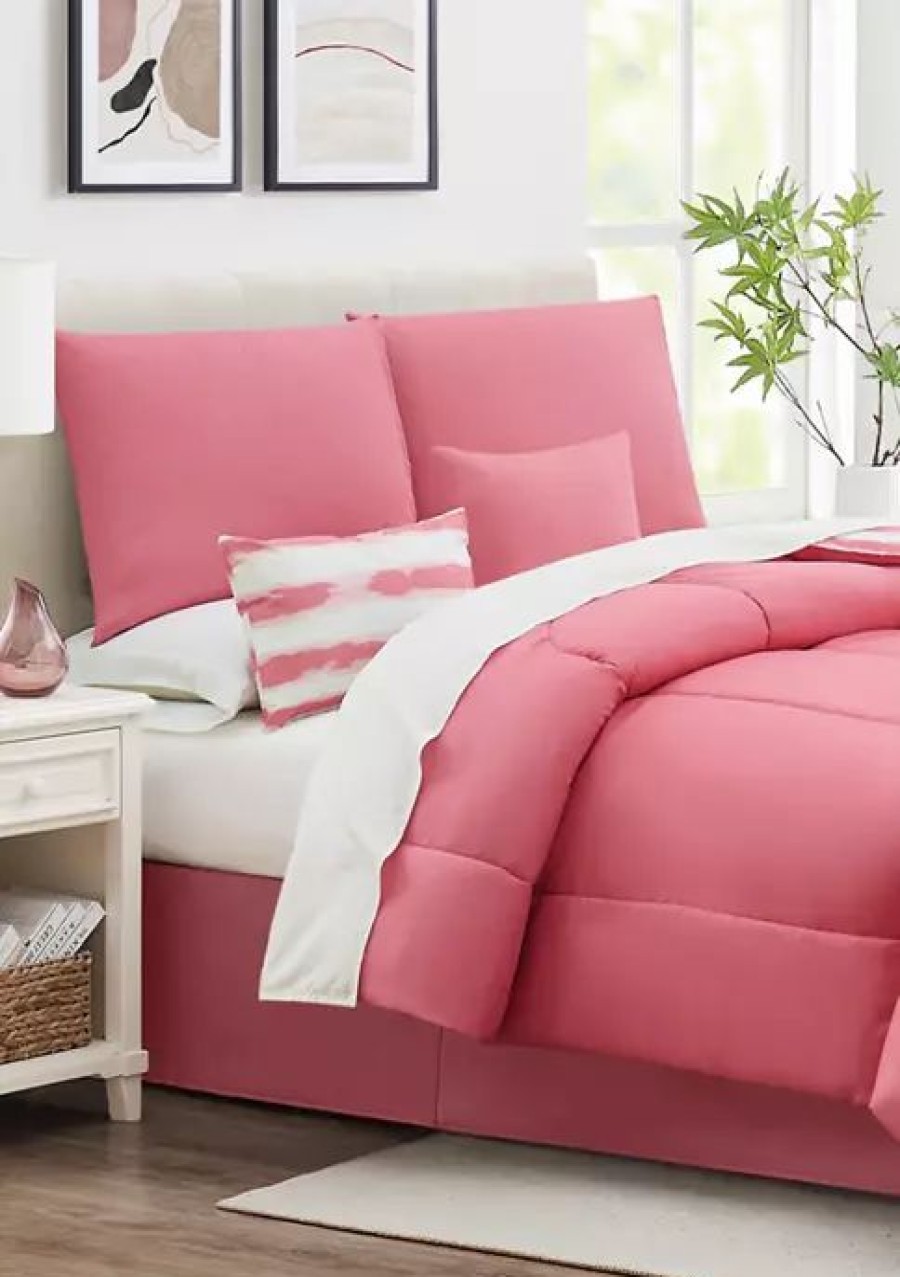 Bed & Bath * | Budget Modern. Southern. Home. Medford 6-Piece Comforter Set Pink