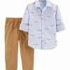 Kids * | Promo Carter'S Baby Boys Blue Woven Set Assorted