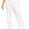 Women * | Coupon Kasper Plus Size Buckle Wide Leg Pants Lily White