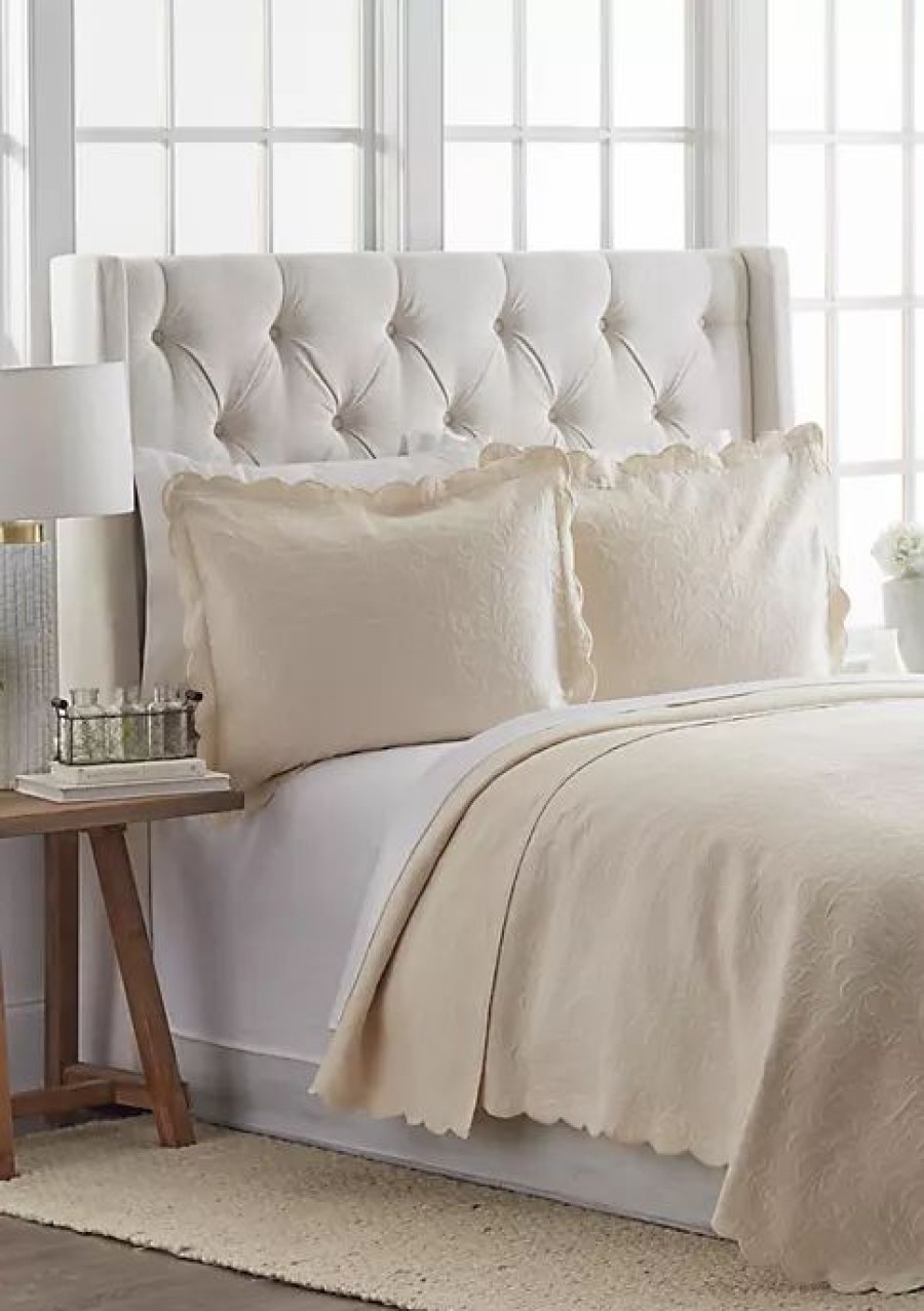 Bed & Bath * | Deals Modern. Southern. Home. Majestic Coverlet Ecru