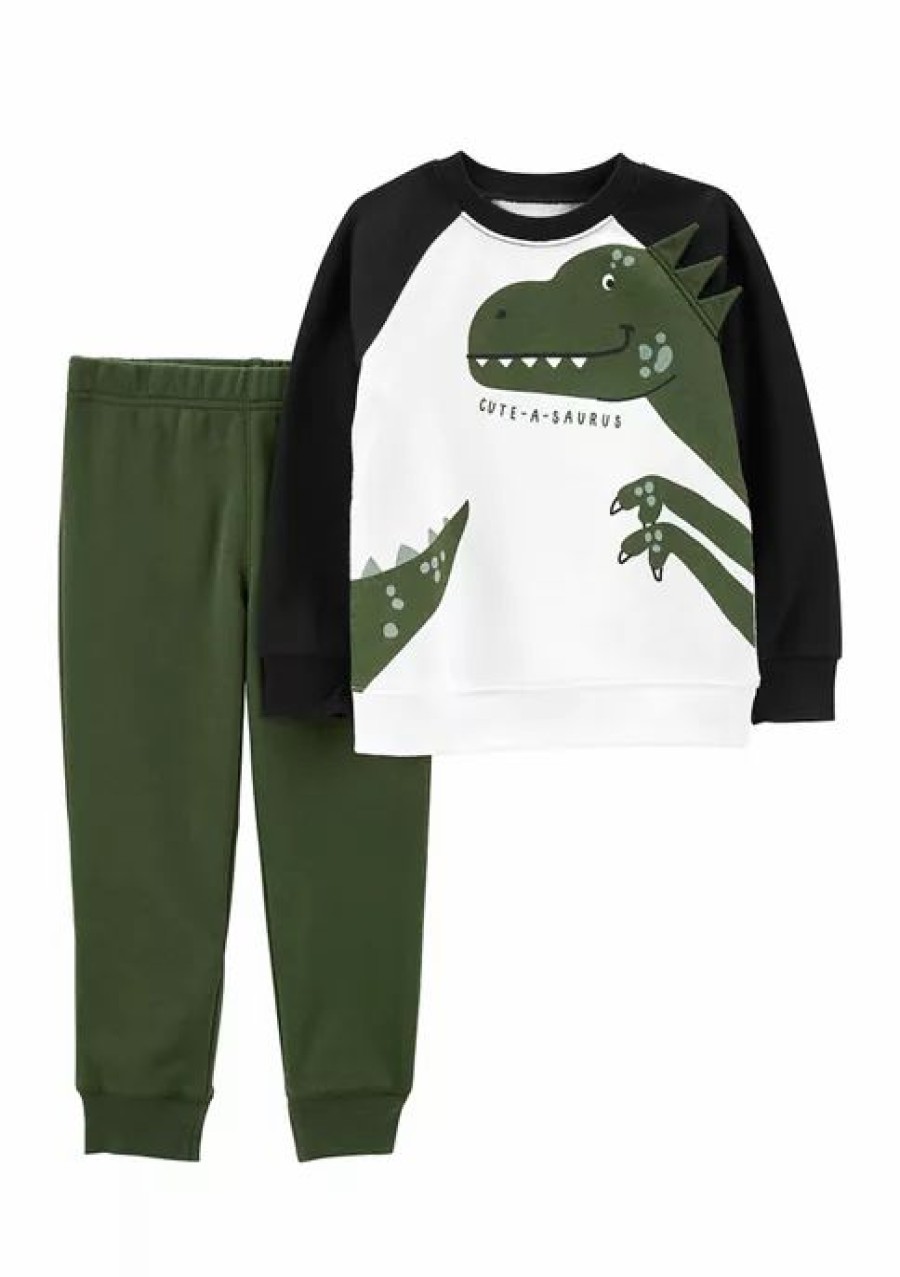 Sets * | Best Sale Carter'S Toddler Boys Black And Green Dino Set Assorted