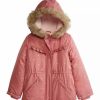 Kids * | Best Deal Amerex Girls 4-6X Foil Dot Print Parka Pink