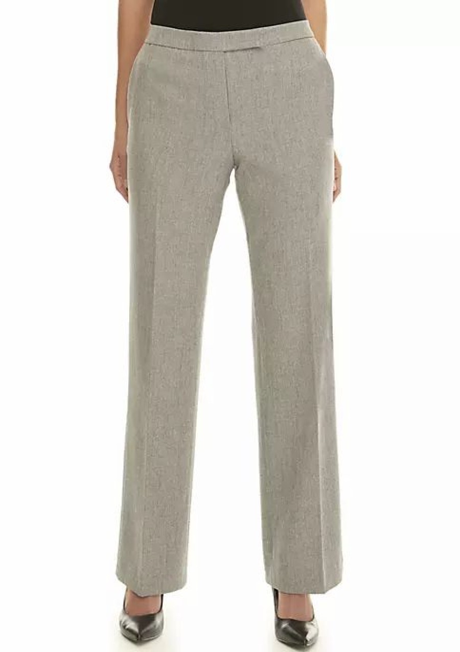 Women * | Best Sale Kasper New Pants Grey/Black