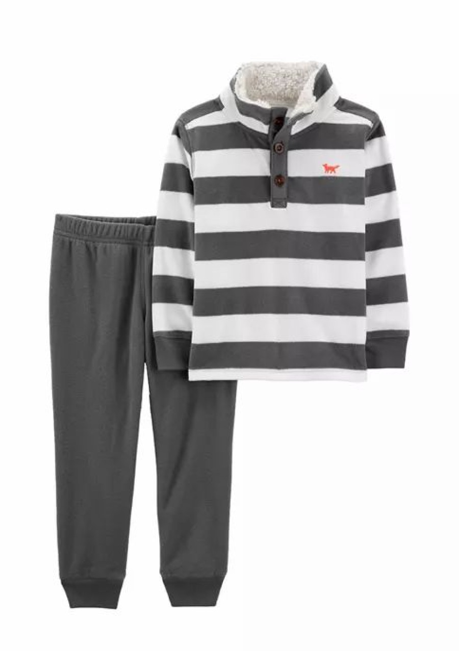 Kids * | Hot Sale Carter'S Baby Boys Gray Stripe Set Assorted