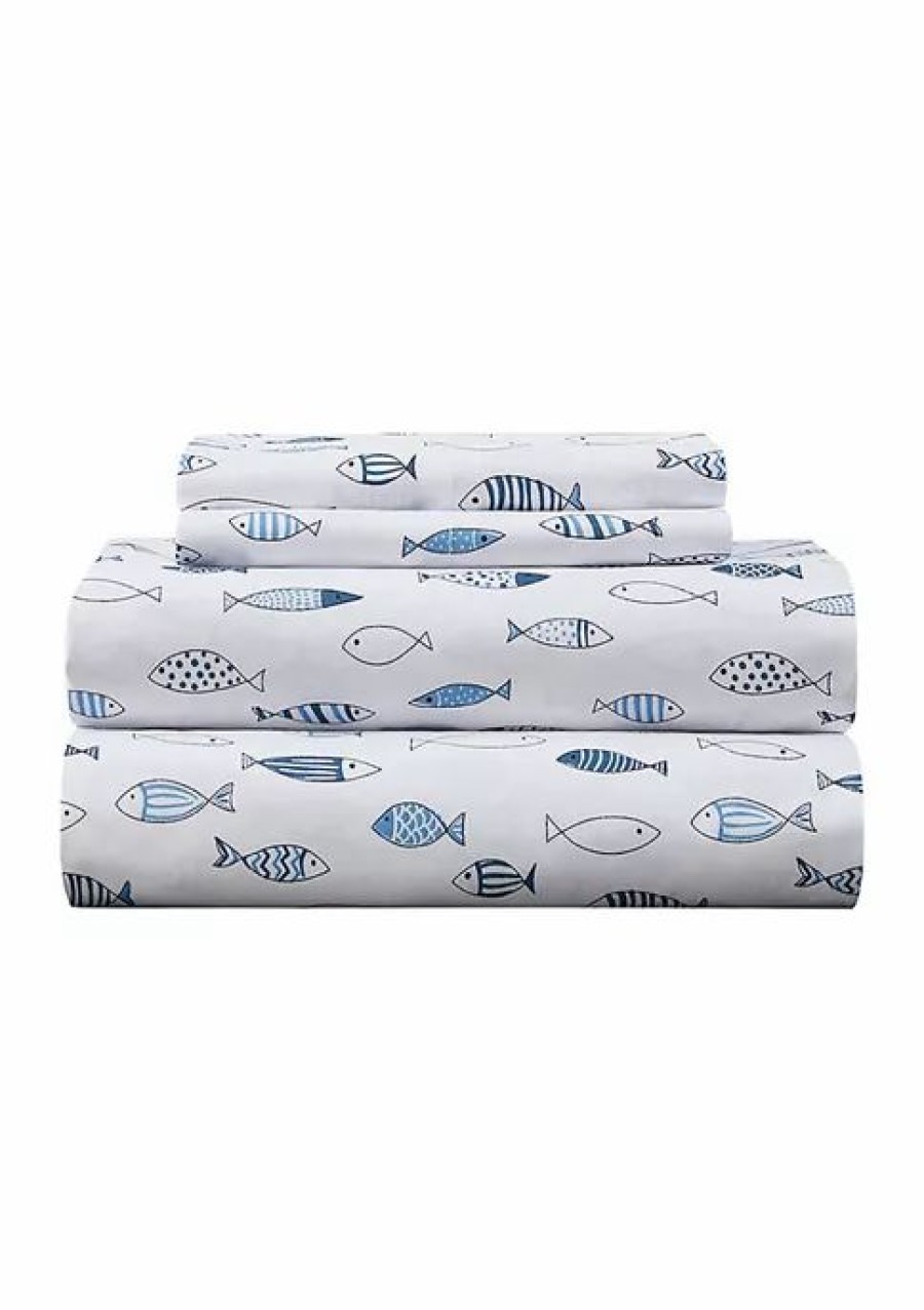 Bed & Bath * | Best Reviews Of Modern. Southern. Home. Coastal Fish Sheet Set Multi