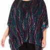 Women * | Top 10 Kasper Plus Size Burnout Velvet Kaftan Henna Combo