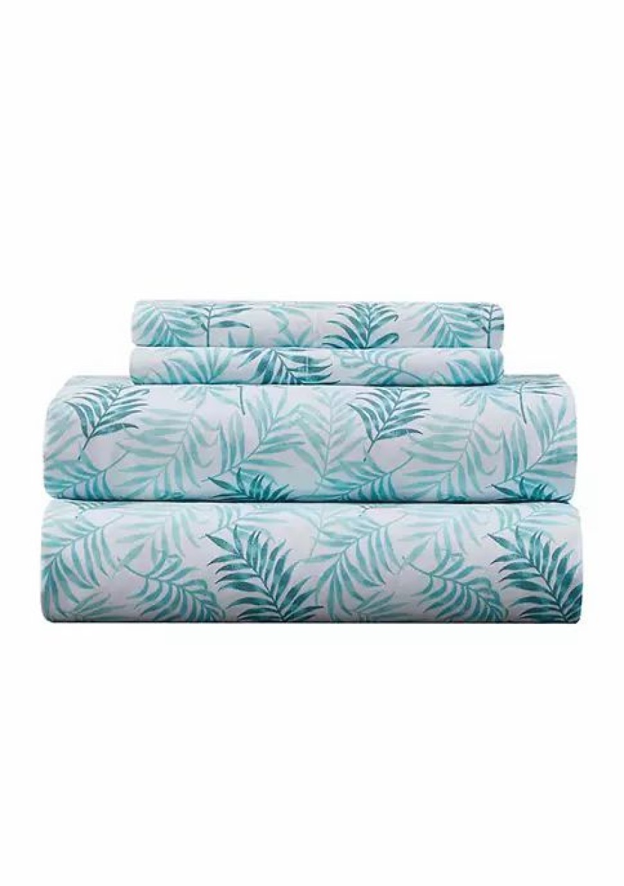 Bed & Bath * | Brand New Modern. Southern. Home. Coastal Fern Sheet Set Multi