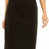 Women * | Brand New Kasper Petite High Waist Pull On Ponte Skirt Black