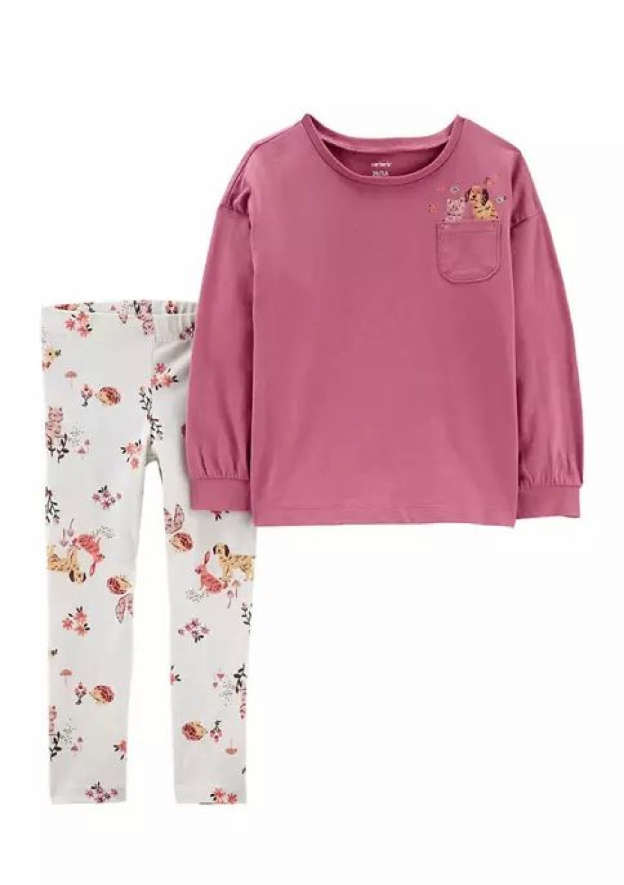 Sets * | Top 10 Carter'S Toddler Girls Pink Pocket Critter Set Assorted