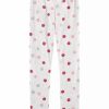 Kids * | Cheapest Carter'S Girls 7-16 Polka Dot Cozy Leggings Grey Dot