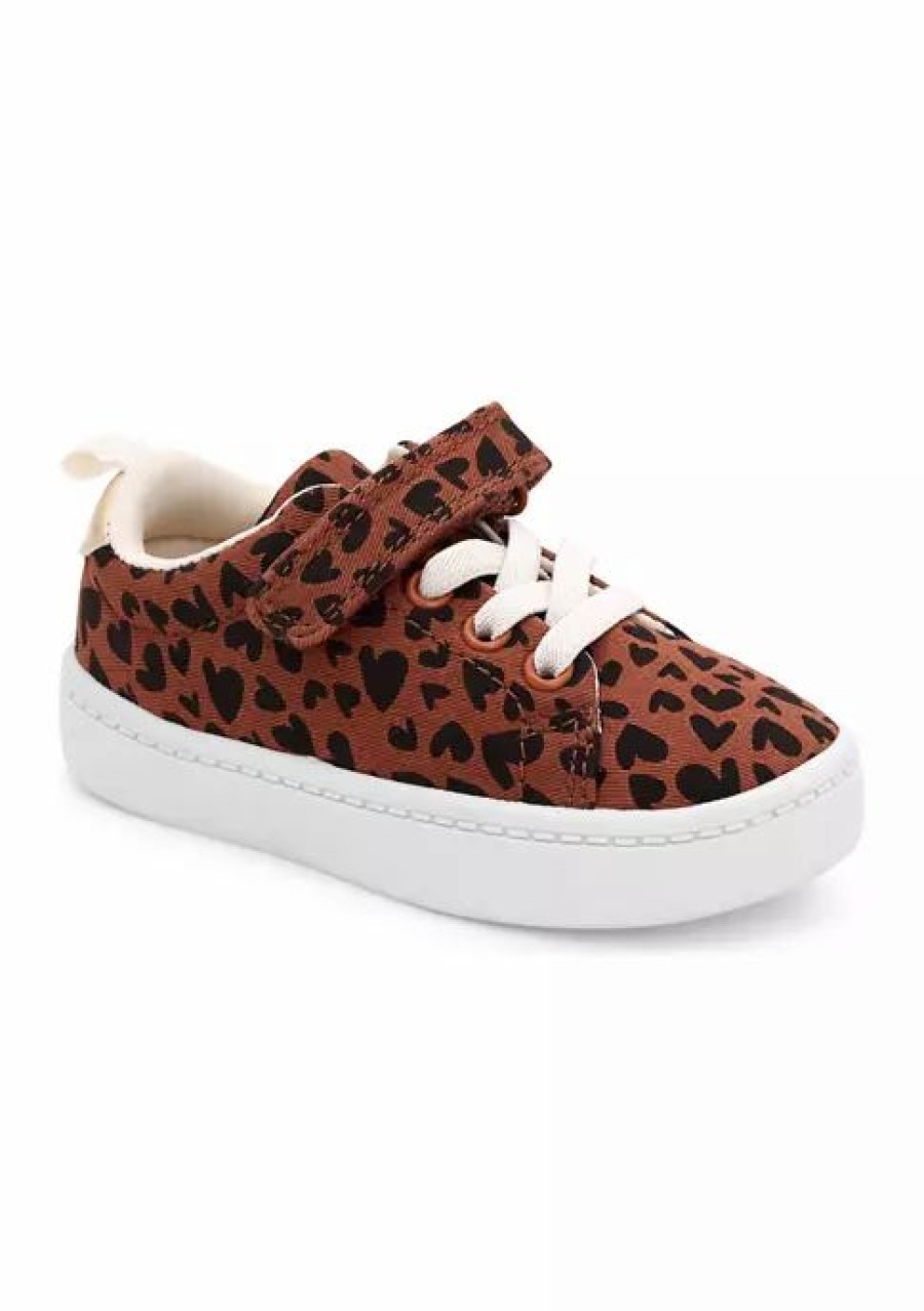 Shoes * | Cheapest Carter'S Toddler Girls Perrie Sneakers Brown