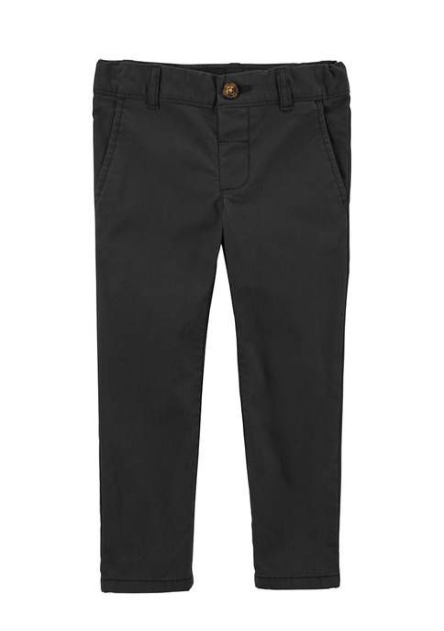 Kids * | Cheap Carter'S Toddler Boys Black Twill Pants Black (001