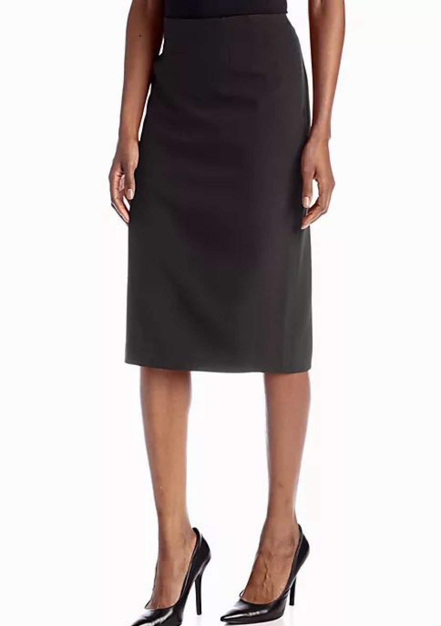 Women * | Flash Sale Kasper Petite Skimmer Skirt Black