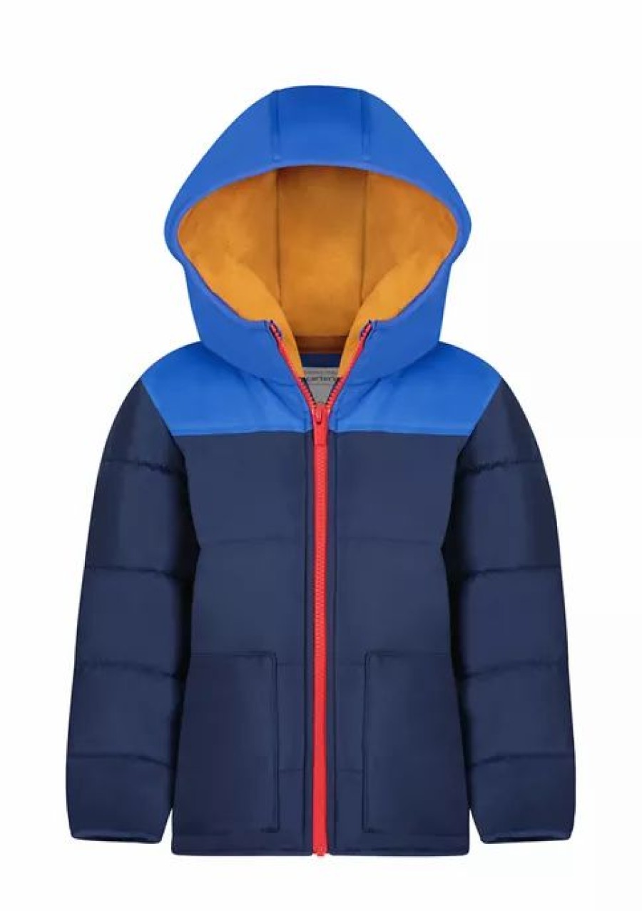 Kids * | Best Sale Carter'S Baby Boys Puffer Jacket Navy/Blue