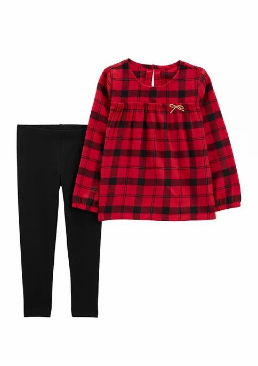 Kids * | Deals Carter'S Baby Girls Plaid 2 Piece Set Assorted (