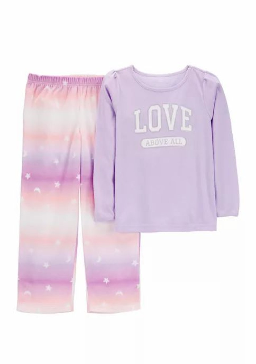 Kids * | Best Reviews Of Carter'S Girls 7-16 2-Piece Graphic Pajama Set Love