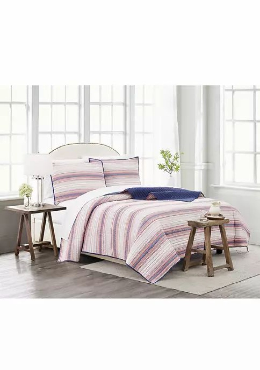 Bed & Bath * | Promo Modern. Southern. Home. Patriot Stripe Quilt Set Multi