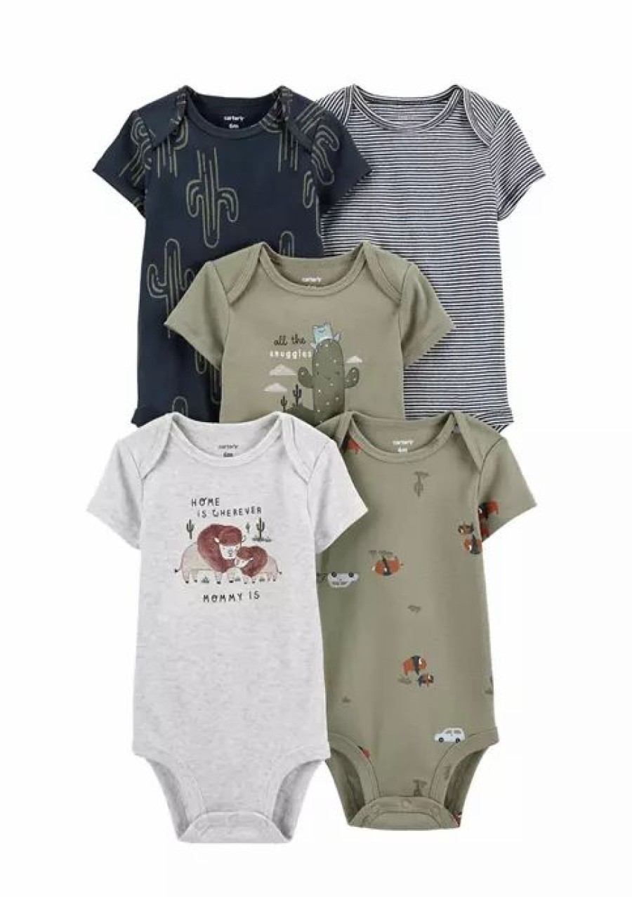 Kids * | Hot Sale Carter'S Baby 5-Pack Short-Sleeve Original Bodysuits Assorted (