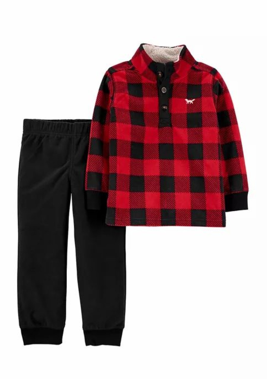 Kids * | Best Deal Carter'S Baby Boys Buffalo Plaid Set Assorted