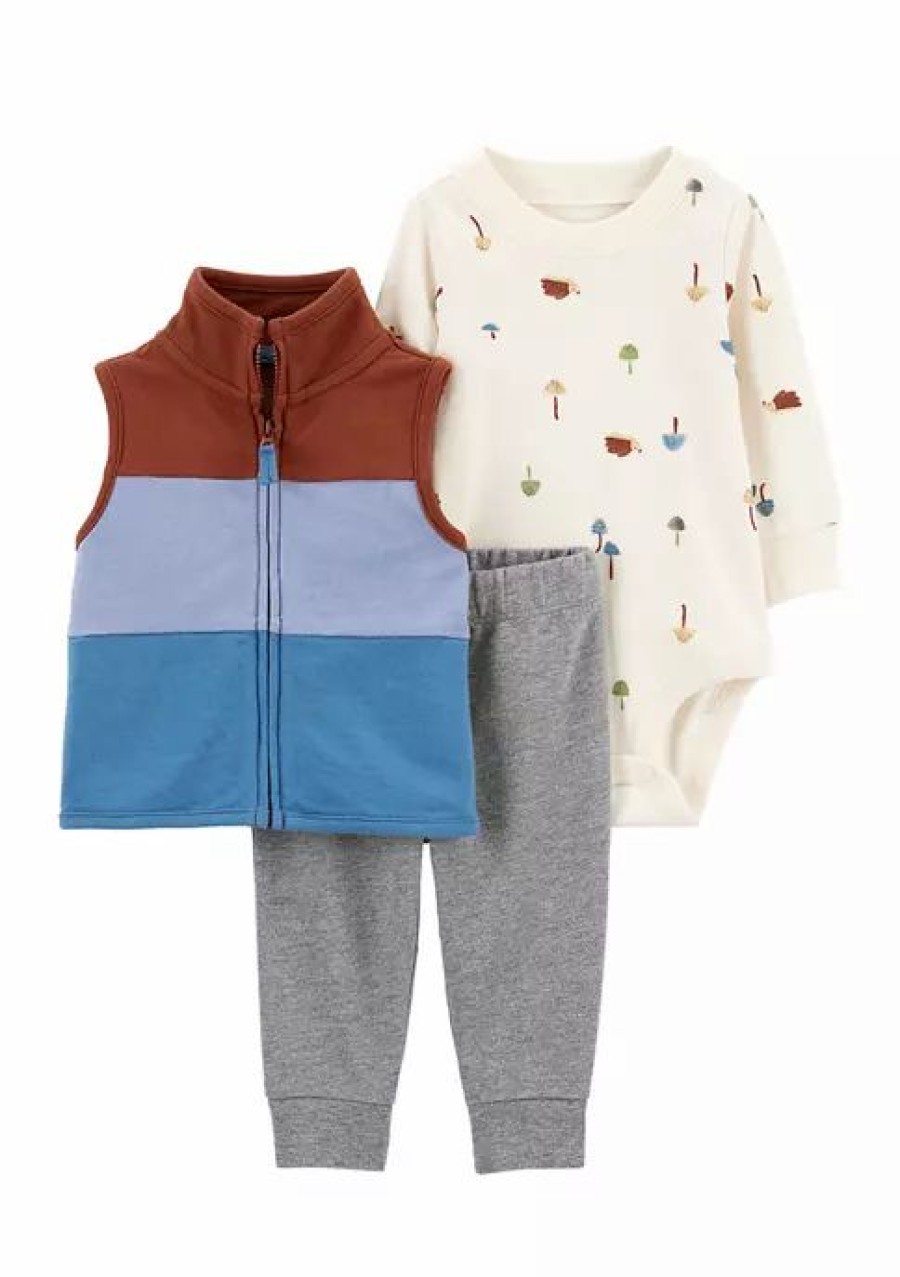 Kids * | Best Reviews Of Carter'S Baby Boys Color Block Vest Set Multi Colored