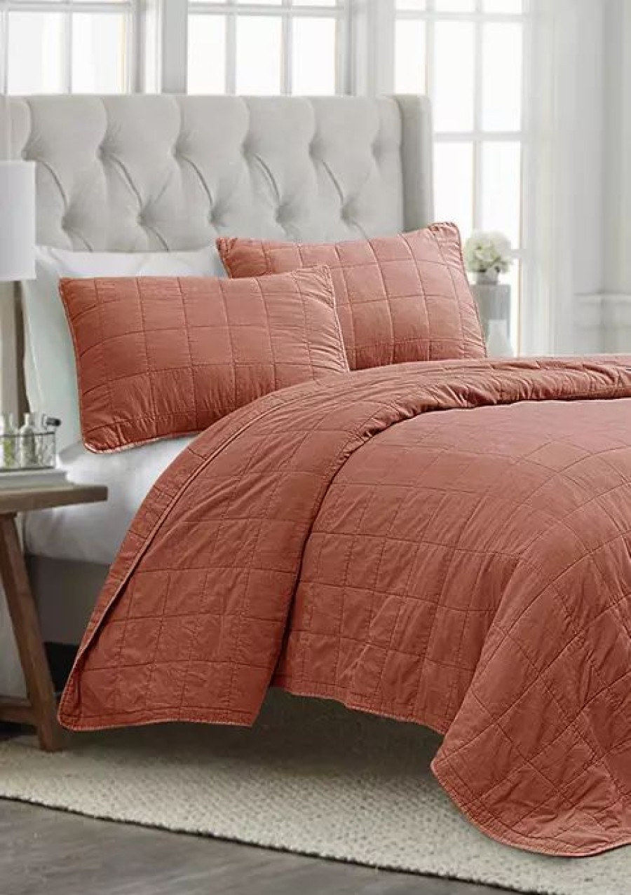 Bed & Bath * | Wholesale Modern. Southern. Home. Solid Wash Quilt Set