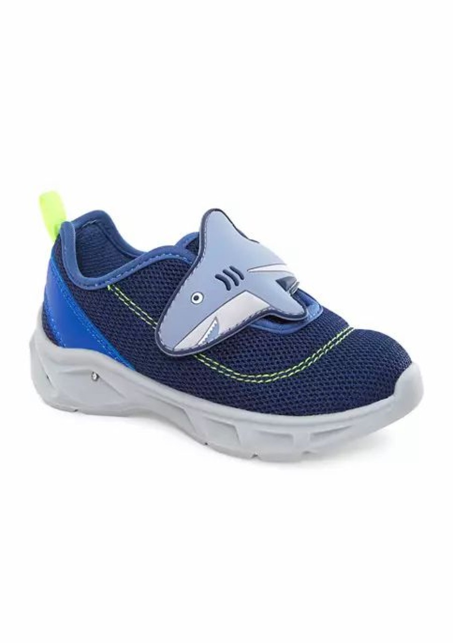 Women * | Brand New Carter'S Toddler Boys Hug Lighted Sneakers Navy