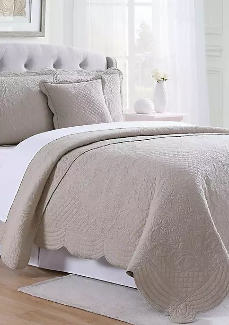 Bed & Bath * | Best Pirce Modern. Southern. Home. Scalloped Tiles Quilt