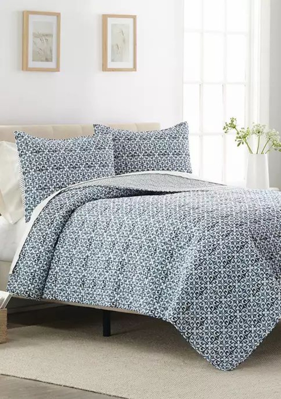 Bed & Bath * | Budget Modern. Southern. Home. Time Tile Night Quilt Set Navy