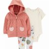 Kids * | Top 10 Carter'S Baby Girls Apple Set Pink