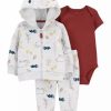 Kids * | Best Deal Carter'S Baby Boys 3 Piece Set Gray