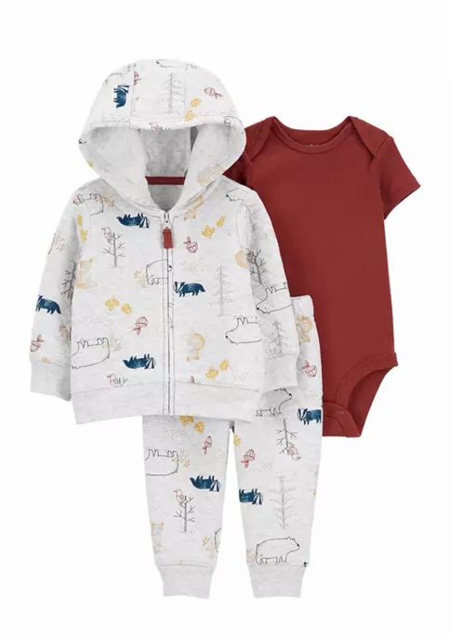 Kids * | Best Deal Carter'S Baby Boys 3 Piece Set Gray