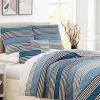 Bed & Bath * | New Modern. Southern. Home. Blue Wide Stripe 6-Piece Quilt Set Blue/Multi