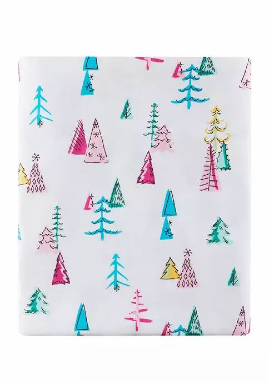 Bed & Bath * | Promo Modern. Southern. Home. Microfiber Whimsical North Pole Trees Sheet Set Multi